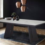 Τραπέζι Τ173 Void Stone με γυαλιστέρη κεραμική επιφάνεια